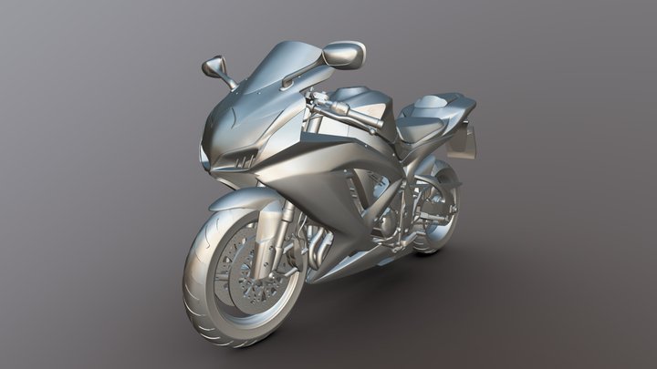 Suzuki GSX-R600 K9 Sport Bike Ready to Print STL 3D Model