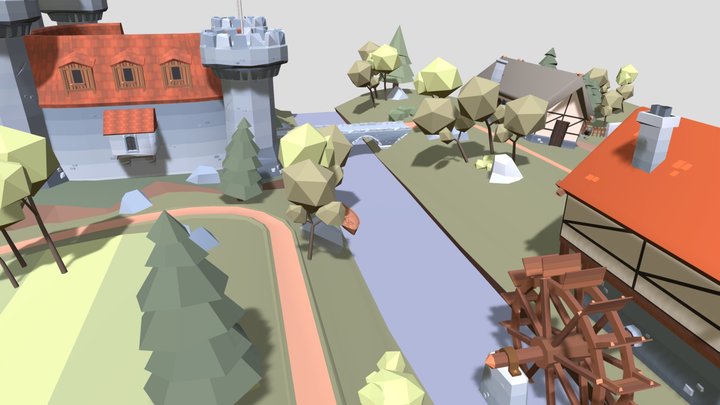 Ville du Moyen Age 3D Model