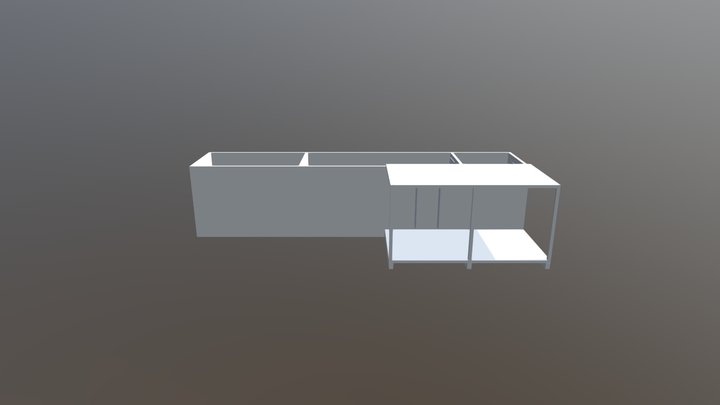 Shipping Container House 3D Model
