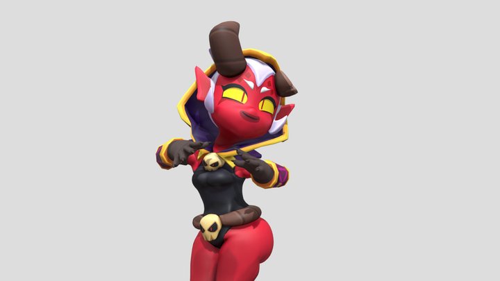 Willow diablita bailando tremendo cumbion 3D Model