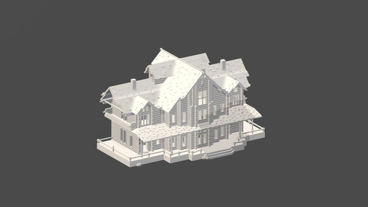 Huge House [No Texture] 3D Model