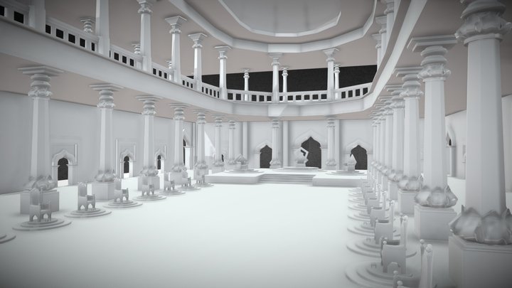 Raj Mahal (Royal Palace) 3D Model