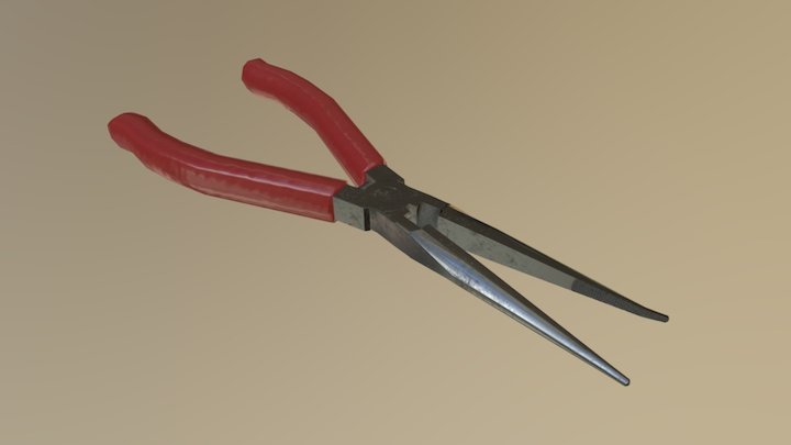 Narrow-nosed pliers 3D Model