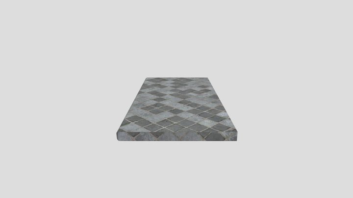 Sidewalk Tiled 3D Model