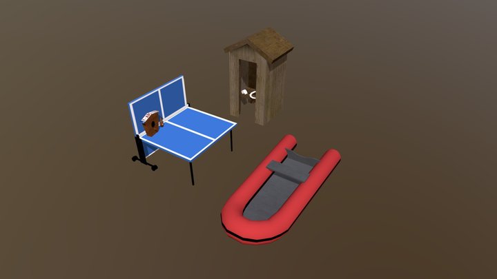 DAE 5 Finished props - Forest loner 3D Model