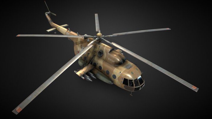 Army Helicopter 3D Model