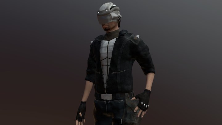 Cyberpunk Guard 3D Model