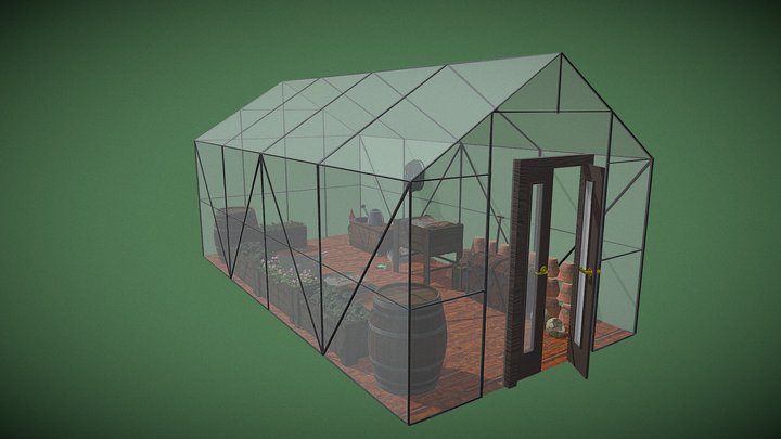 Green House Storage 3D Model