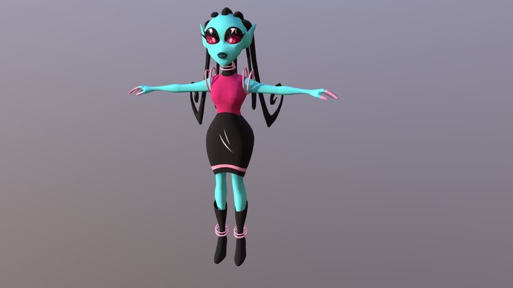 Alien Babe 3D Model
