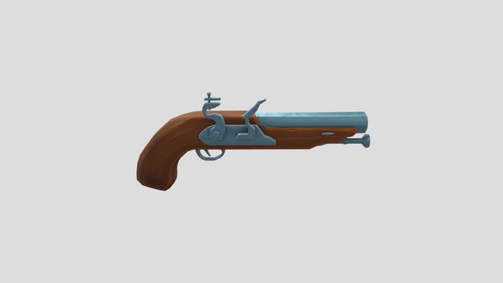 Stylized flintlock 3D Model