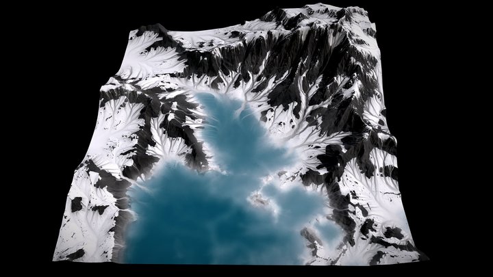 Frozen Lake 3D Model
