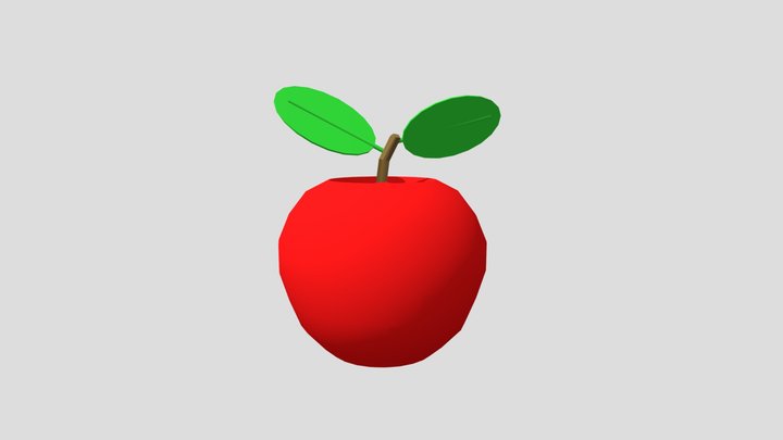 Red Apple Low Poly