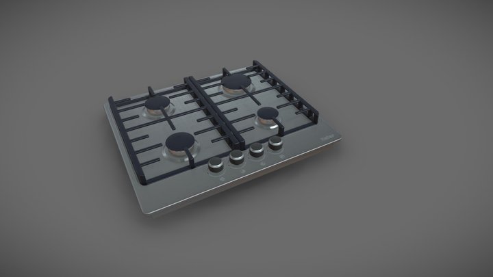 Gas stove Haier low_mid poly 3D Model