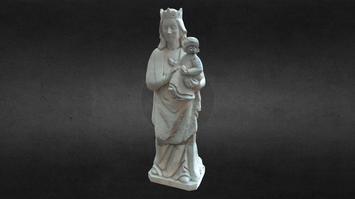 Estatua Virgen 3D Model