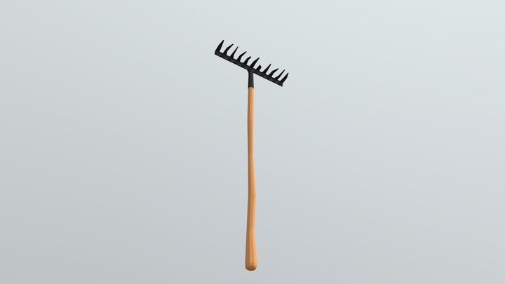 cartoon rake low poly 3D Model