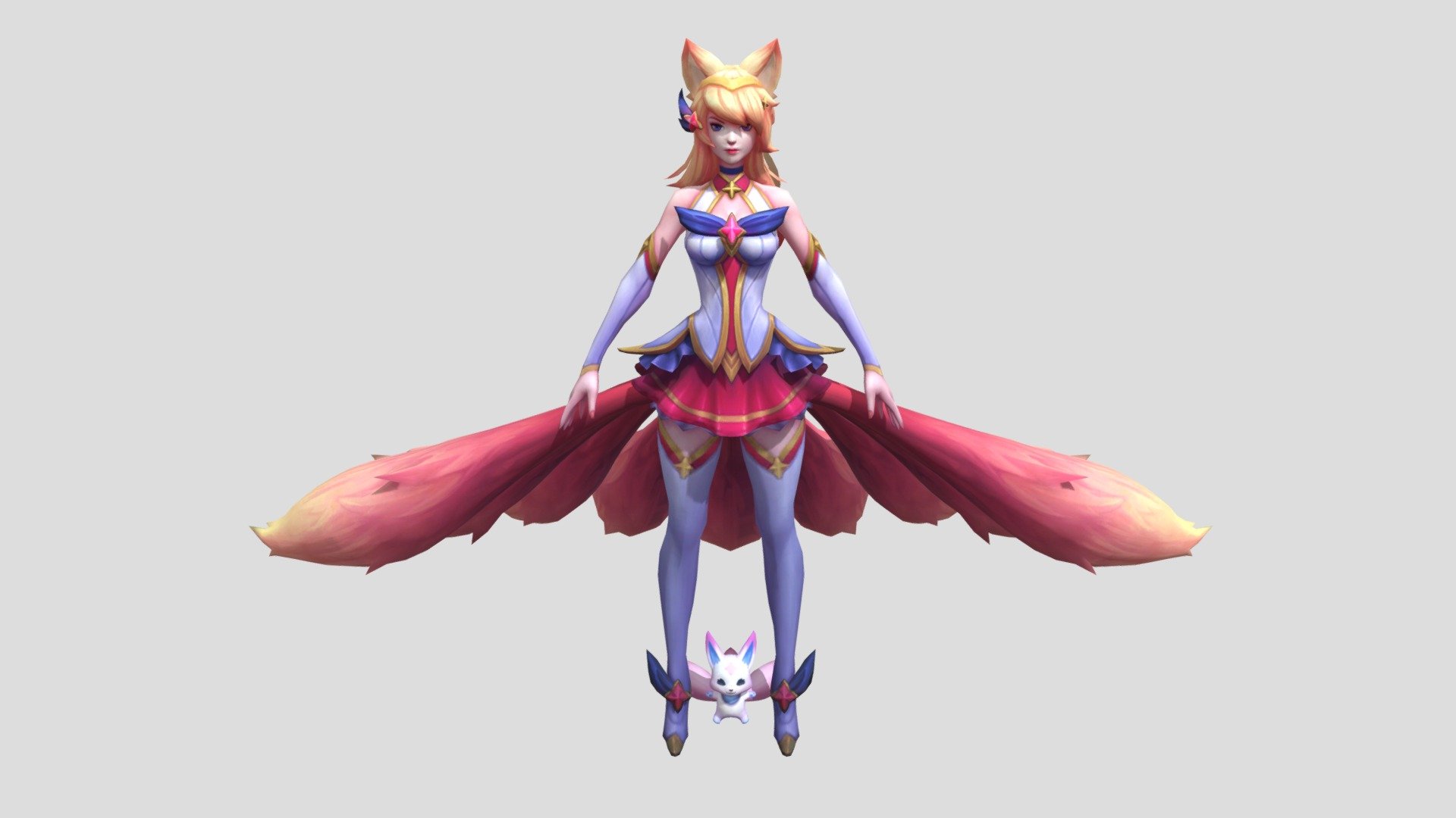 League Of Legends Ahri Star Guardian Download Free 3d Model By