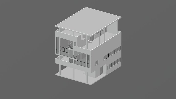4.13 Axonometrie der  Villa in Karthago 3D Model