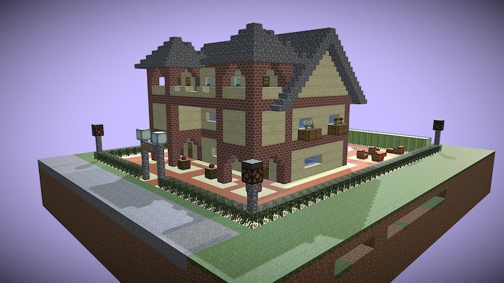 Minecraft House 3D Model