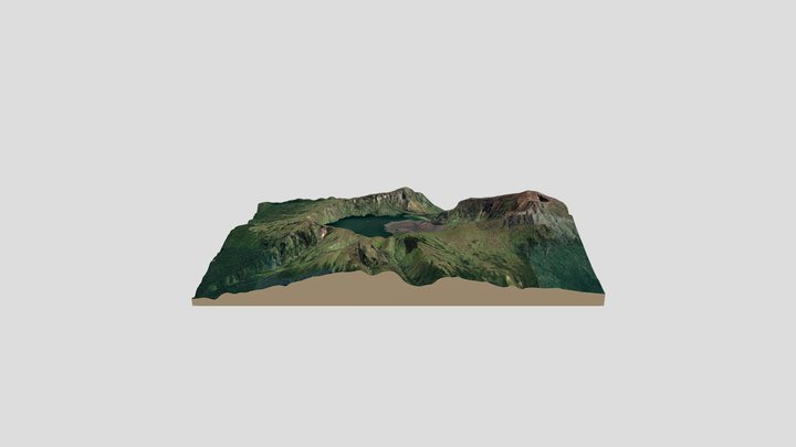 Danau Segara Anak(Gunung Rinjani) - Danau Vulkan 3D Model