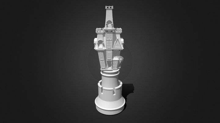 Addams Family_mansion_tower_print 3D Model