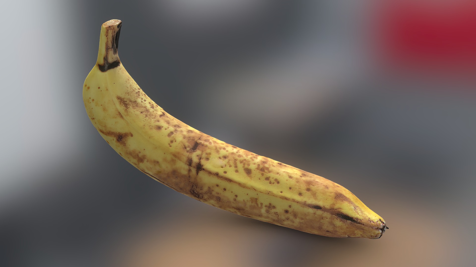 3D model Banana, Aged - This is a 3D model of the Banana, Aged. The 3D model is about a banana with a black background.