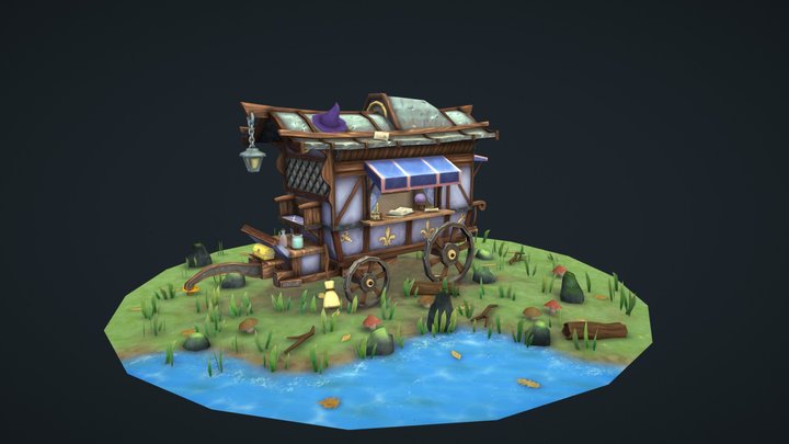 Witch cart 3D Model