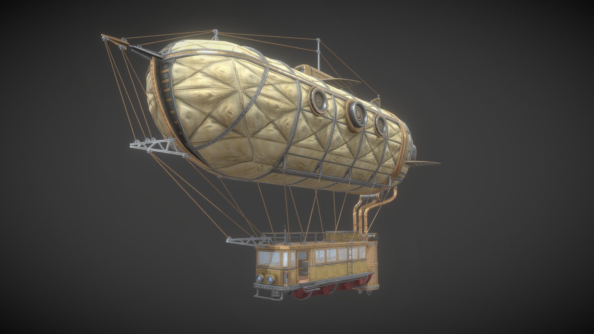 Steampunk_Airship - 3D model by ART-Equilibrium (@albert_Einsteinn ...