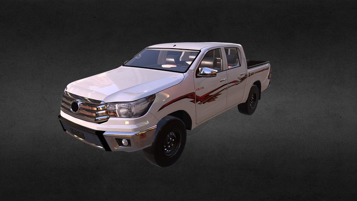 2016 Toyota Hilux Two Cabin 3D Model