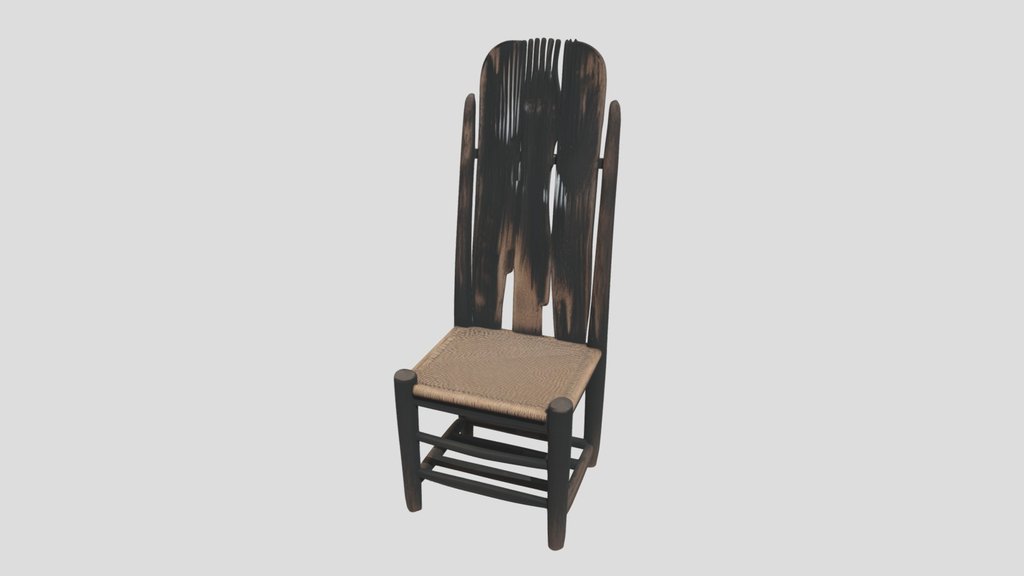 Vintage Rustic Wooden Chair