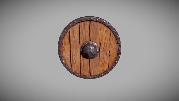 Viking Shield v.1 (Low-Poly) 3D Model