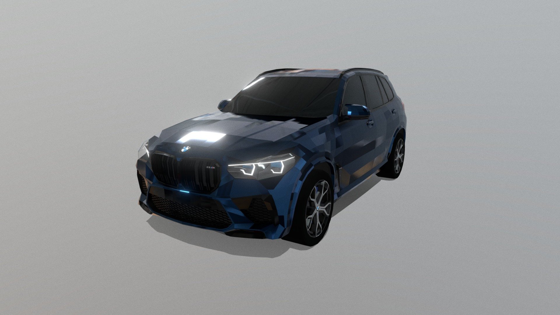 BMW X5M G05 2019 Low Poly Style