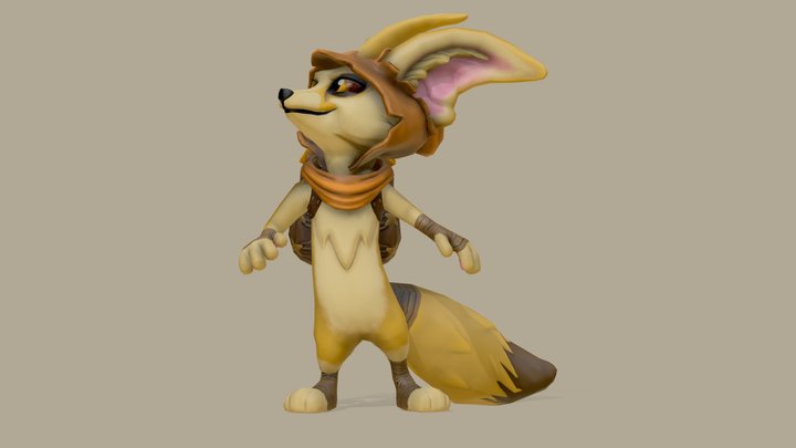 Fennec Fox 3D Model