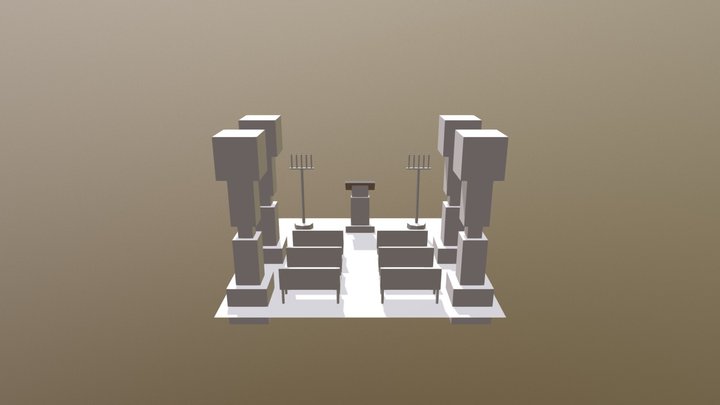 Primitive Church 3D Model