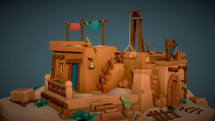 DAE Villages | Egyptian Stonecutter 3D Model