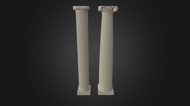 Columns,+ Fluted 3D Model