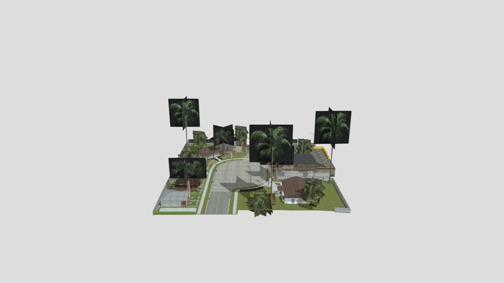GTASA_ Grove Street v2 3D Model