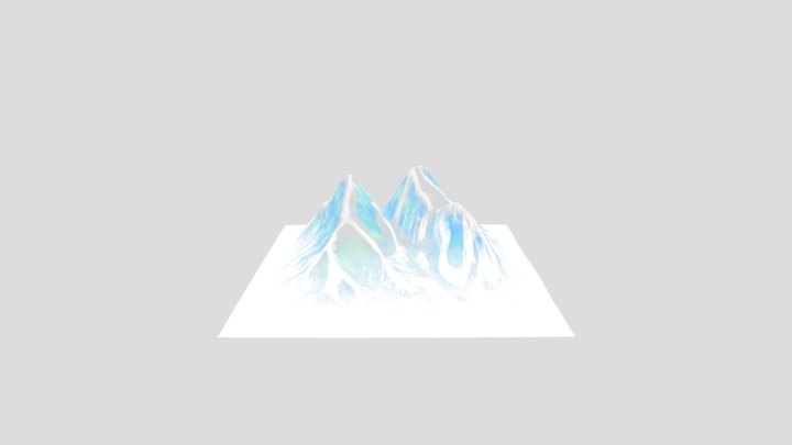 Mountain painted 3D Model