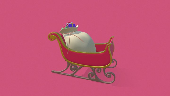 Santa's sleigh 3D Model