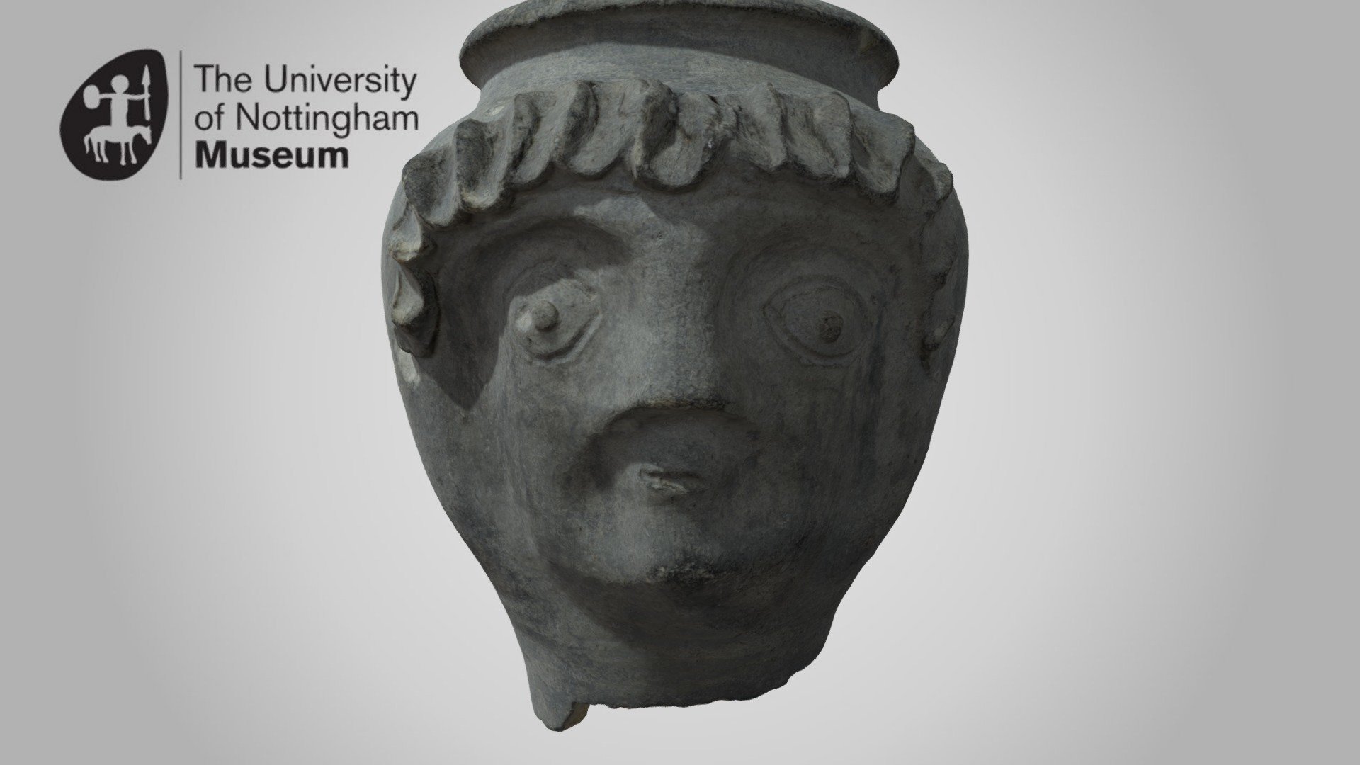 Roman face pot — Sketchfab embed 3D viewer