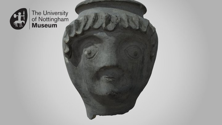 Roman face pot 3D Model