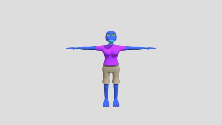 Anthro Shark 3D Model