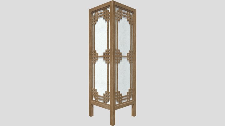 KCDF-좌등_문살(Stand lighting_seal03) 3D Model