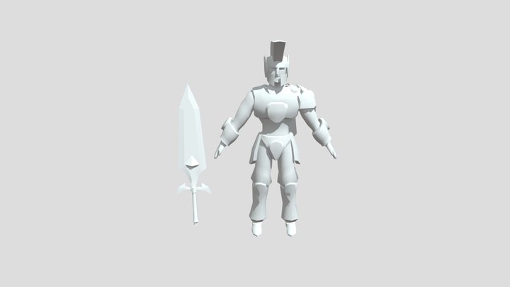 LowPoly Warrior 3D Model
