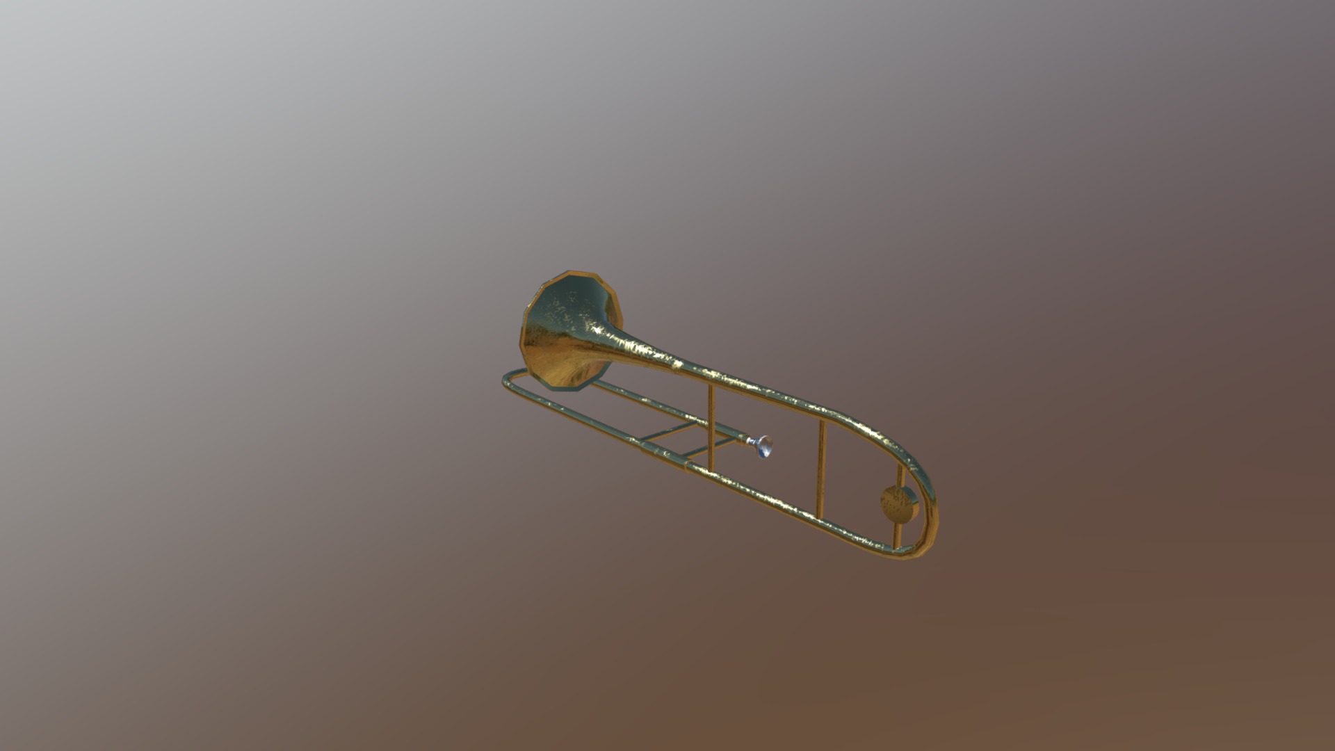 3D model trombon - This is a 3D model of the trombon. The 3D model is about a light bulb with a blue light.