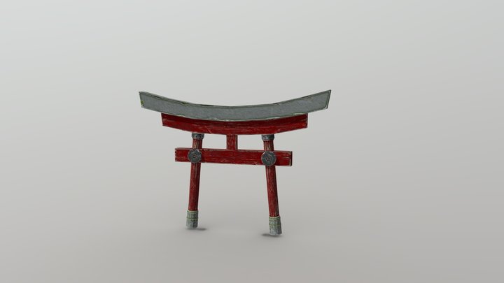 Japan Temple Gate 3D Model