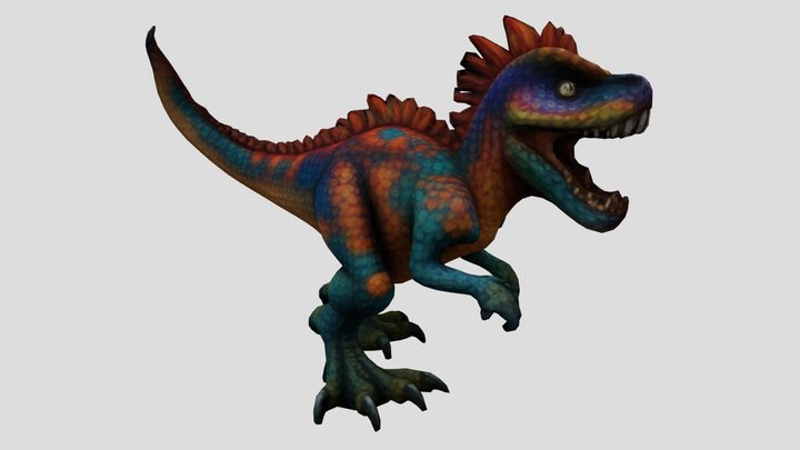 Green-Spined Tyrant Hunter - dinosaur – Free 3D Model STL