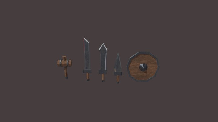 Medieval Weapon Pack – Modello 3D gratuito STL
