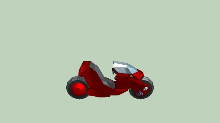 Low Poly - Kaneda's Bike from Akira 3D Model