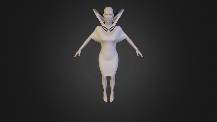 Parametric_Necklace_FourEyesHighCollar 3D Model