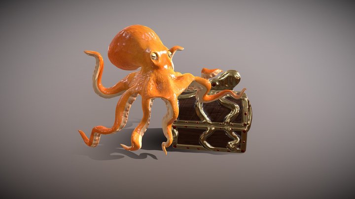 2 Octopus 3D Model